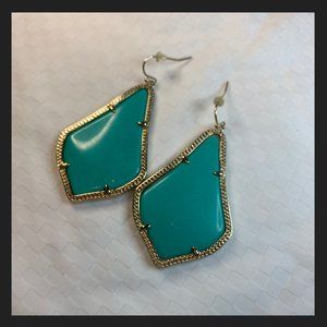 Kendra Scott Alexandra Earrings Gold/Teal